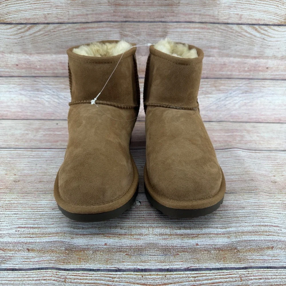 Kirkland Signature Ladies 9 Shearling Ankle Boots Tan‎ Havane Suede 7771757
